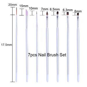 NICOLE DIARY UV Gel Brush Liner Painting Pen Acrylic Drawing Brush for Nails Gradient Rhinestone Handle Manicure Nail Art Tool