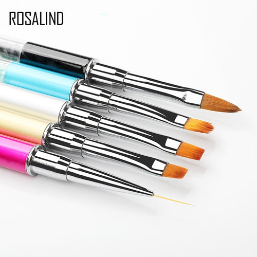 ROSALIND Nail Brush Nail Art Manicure Brushes Set Line Flower Pencel Dotting Painting Design Acrylic Nail Brush For Gel Polish