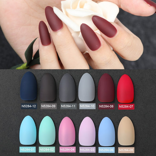 ROSALIND Nail Art Manicure 24pcs Matte Tips For False Nails Fake Nails Forms For Extension Manicure Art for False Nails