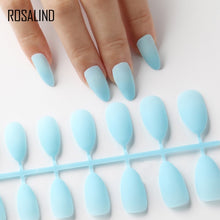 Load image into Gallery viewer, ROSALIND Nail Art Manicure 24pcs Matte Tips For False Nails Fake Nails Forms For Extension Manicure Art for False Nails