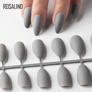 ROSALIND Nail Art Manicure 24pcs Matte Tips For False Nails Fake Nails Forms For Extension Manicure Art for False Nails
