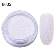 Load image into Gallery viewer, Gradient Shiny Nail Glitter Set Powder Laser Sparkly Manicure Nail Art Chrome Pigment Silver DIY Nail Art Decoration Kit