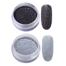 Load image into Gallery viewer, Gradient Shiny Nail Glitter Set Powder Laser Sparkly Manicure Nail Art Chrome Pigment Silver DIY Nail Art Decoration Kit