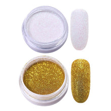 Load image into Gallery viewer, Gradient Shiny Nail Glitter Set Powder Laser Sparkly Manicure Nail Art Chrome Pigment Silver DIY Nail Art Decoration Kit
