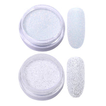 Load image into Gallery viewer, Gradient Shiny Nail Glitter Set Powder Laser Sparkly Manicure Nail Art Chrome Pigment Silver DIY Nail Art Decoration Kit