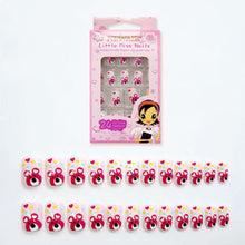 Load image into Gallery viewer, 24pcs 15 Designs Short Head Cute Bear Strawberry Heart Fake Nails Press on Children Candy False Nail Tips Manicure Beauty Tools