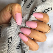Load image into Gallery viewer, Wholesale Coffin Fake Nails Matte Wine Red Frosted Press On Nails Coloured White Black Peacock blue False Nails 27 Colors