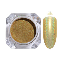 Load image into Gallery viewer, Gradient Shiny Nail Glitter Set Powder Laser Sparkly Manicure Nail Art Chrome Pigment Silver DIY Nail Art Decoration Kit