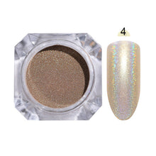 Load image into Gallery viewer, Gradient Shiny Nail Glitter Set Powder Laser Sparkly Manicure Nail Art Chrome Pigment Silver DIY Nail Art Decoration Kit