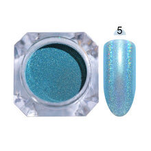 Load image into Gallery viewer, Gradient Shiny Nail Glitter Set Powder Laser Sparkly Manicure Nail Art Chrome Pigment Silver DIY Nail Art Decoration Kit