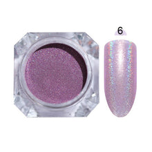 Load image into Gallery viewer, Gradient Shiny Nail Glitter Set Powder Laser Sparkly Manicure Nail Art Chrome Pigment Silver DIY Nail Art Decoration Kit