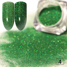 Load image into Gallery viewer, Gradient Shiny Nail Glitter Set Powder Laser Sparkly Manicure Nail Art Chrome Pigment Silver DIY Nail Art Decoration Kit