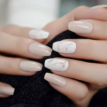Load image into Gallery viewer, Ombre French Ballerina Fake Nail Gradeint Natural Coffin False Nails Wholesale Nails Supplier 24