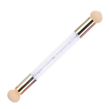 Load image into Gallery viewer, 1pcs Double Head Gradient Nail Brushes Mirror Glitter Handle Acrylic Polish Picker Pen Manicure Dotting Blooming Sponge CH945