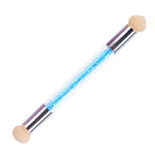 Load image into Gallery viewer, 1pcs Double Head Gradient Nail Brushes Mirror Glitter Handle Acrylic Polish Picker Pen Manicure Dotting Blooming Sponge CH945