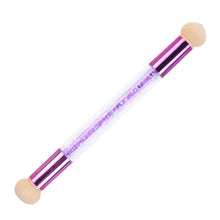 Load image into Gallery viewer, 1pcs Double Head Gradient Nail Brushes Mirror Glitter Handle Acrylic Polish Picker Pen Manicure Dotting Blooming Sponge CH945