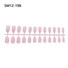 Load image into Gallery viewer, 24pcs Matte Pure Color False Nails Popular Designs Glue On Long Tip Patch Artificial Nail Chip Extensions Nail Art Accessories