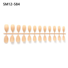 Load image into Gallery viewer, 24pcs Matte Pure Color False Nails Popular Designs Glue On Long Tip Patch Artificial Nail Chip Extensions Nail Art Accessories