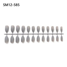 Load image into Gallery viewer, 24pcs Matte Pure Color False Nails Popular Designs Glue On Long Tip Patch Artificial Nail Chip Extensions Nail Art Accessories