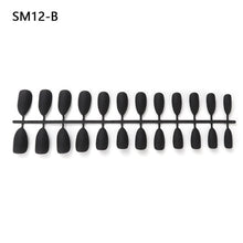 Load image into Gallery viewer, 24pcs Matte Pure Color False Nails Popular Designs Glue On Long Tip Patch Artificial Nail Chip Extensions Nail Art Accessories