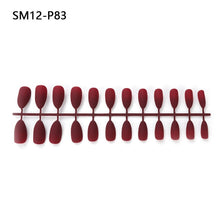 Load image into Gallery viewer, 24pcs Matte Pure Color False Nails Popular Designs Glue On Long Tip Patch Artificial Nail Chip Extensions Nail Art Accessories