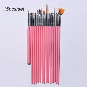 NICOLE DIARY UV Gel Brush Liner Painting Pen Acrylic Drawing Brush for Nails Gradient Rhinestone Handle Manicure Nail Art Tool