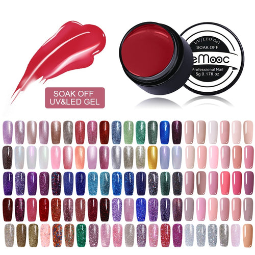 LEMOOC 180 Color 5ml Painting Gel Nail Art Design Manicure Soak Off Enamel Gel Polish UV Gel Nail Polish Lacquer Varnish