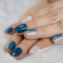 Load image into Gallery viewer, Ombre French Ballerina Fake Nail Gradeint Natural Coffin False Nails Wholesale Nails Supplier 24