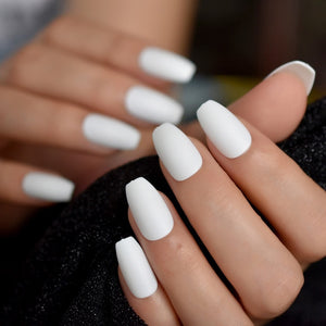 Ombre French Ballerina Fake Nail Gradeint Natural Coffin False Nails Wholesale Nails Supplier 24