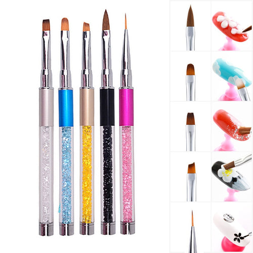 Nail Brush Nail Art Manicure Brushes Set Line Flower Pen Dotting Painting Design Acrylic Nail Gel Brush for Manicure Liner New
