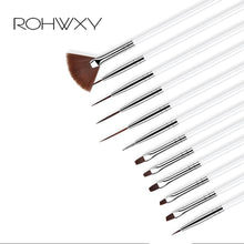 Load image into Gallery viewer, ROHWXY 12PCS Manicure Set Pencel Dotting Painting Design Acrylic Nail Art Brush For Manicure Decoration A Set of brushes