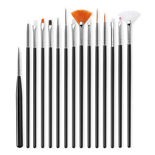 Load image into Gallery viewer, ROHWXY 12PCS Manicure Set Pencel Dotting Painting Design Acrylic Nail Art Brush For Manicure Decoration A Set of brushes