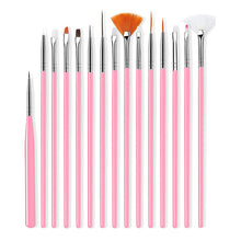 Load image into Gallery viewer, ROHWXY 12PCS Manicure Set Pencel Dotting Painting Design Acrylic Nail Art Brush For Manicure Decoration A Set of brushes