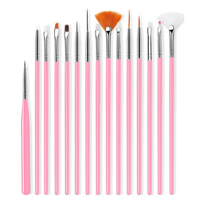 ROHWXY 12PCS Manicure Set Pencel Dotting Painting Design Acrylic Nail Art Brush For Manicure Decoration A Set of brushes