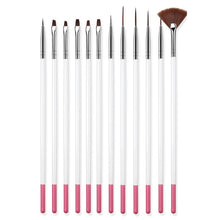 Load image into Gallery viewer, ROHWXY 12PCS Manicure Set Pencel Dotting Painting Design Acrylic Nail Art Brush For Manicure Decoration A Set of brushes