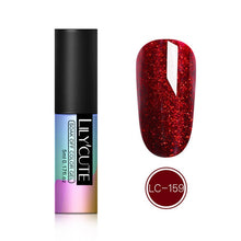 Load image into Gallery viewer, LILYCUTE 5ml Color UV Gel Holographic Glitter Sequins Semi Permanent Soak Off Nail Art Gel Polish Varnish Manicure Design