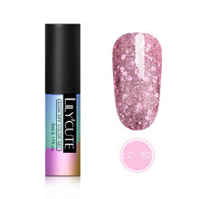 Load image into Gallery viewer, LILYCUTE 5ml Color UV Gel Holographic Glitter Sequins Semi Permanent Soak Off Nail Art Gel Polish Varnish Manicure Design