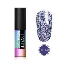 Load image into Gallery viewer, LILYCUTE 5ml Color UV Gel Holographic Glitter Sequins Semi Permanent Soak Off Nail Art Gel Polish Varnish Manicure Design