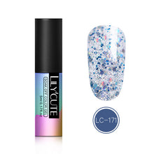 Load image into Gallery viewer, LILYCUTE 5ml Color UV Gel Holographic Glitter Sequins Semi Permanent Soak Off Nail Art Gel Polish Varnish Manicure Design