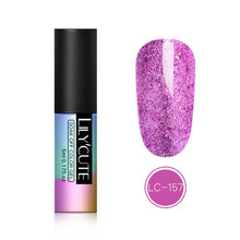Load image into Gallery viewer, LILYCUTE 5ml Color UV Gel Holographic Glitter Sequins Semi Permanent Soak Off Nail Art Gel Polish Varnish Manicure Design