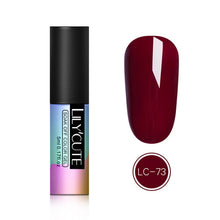 Load image into Gallery viewer, LILYCUTE 5ml Color UV Gel Holographic Glitter Sequins Semi Permanent Soak Off Nail Art Gel Polish Varnish Manicure Design
