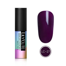 Load image into Gallery viewer, LILYCUTE 5ml Color UV Gel Holographic Glitter Sequins Semi Permanent Soak Off Nail Art Gel Polish Varnish Manicure Design