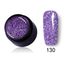 Load image into Gallery viewer, LEMOOC Starry Glitter Gel 180 Colors 5ml Pure Nail Color Varnish Nail Art Salon Soak Off UV LED Nail Art Design Gel Lacquer