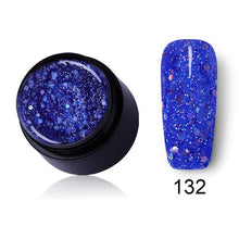 Load image into Gallery viewer, LEMOOC Starry Glitter Gel 180 Colors 5ml Pure Nail Color Varnish Nail Art Salon Soak Off UV LED Nail Art Design Gel Lacquer