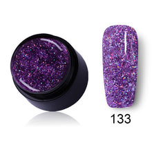 Load image into Gallery viewer, LEMOOC Starry Glitter Gel 180 Colors 5ml Pure Nail Color Varnish Nail Art Salon Soak Off UV LED Nail Art Design Gel Lacquer