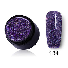 Load image into Gallery viewer, LEMOOC Starry Glitter Gel 180 Colors 5ml Pure Nail Color Varnish Nail Art Salon Soak Off UV LED Nail Art Design Gel Lacquer