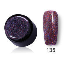 Load image into Gallery viewer, LEMOOC Starry Glitter Gel 180 Colors 5ml Pure Nail Color Varnish Nail Art Salon Soak Off UV LED Nail Art Design Gel Lacquer