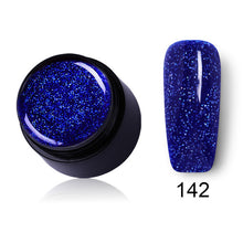 Load image into Gallery viewer, LEMOOC Starry Glitter Gel 180 Colors 5ml Pure Nail Color Varnish Nail Art Salon Soak Off UV LED Nail Art Design Gel Lacquer