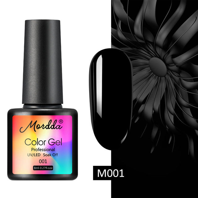 MORDDA 8 ML Gel Polish UV LED Nail Varnish For Manicure 60 Colors Gel Lacquer Semi Permanent Gel Paint Nail Art DIY Design Tools