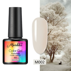 MORDDA 8 ML Gel Polish UV LED Nail Varnish For Manicure 60 Colors Gel Lacquer Semi Permanent Gel Paint Nail Art DIY Design Tools